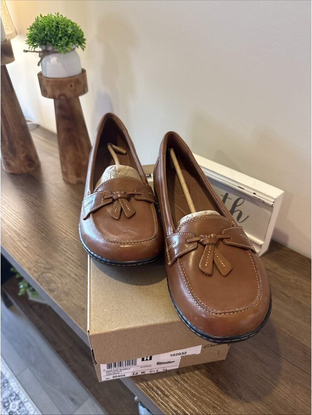 Clark’s Ashland Bubble Taupe Leather Size 12W
